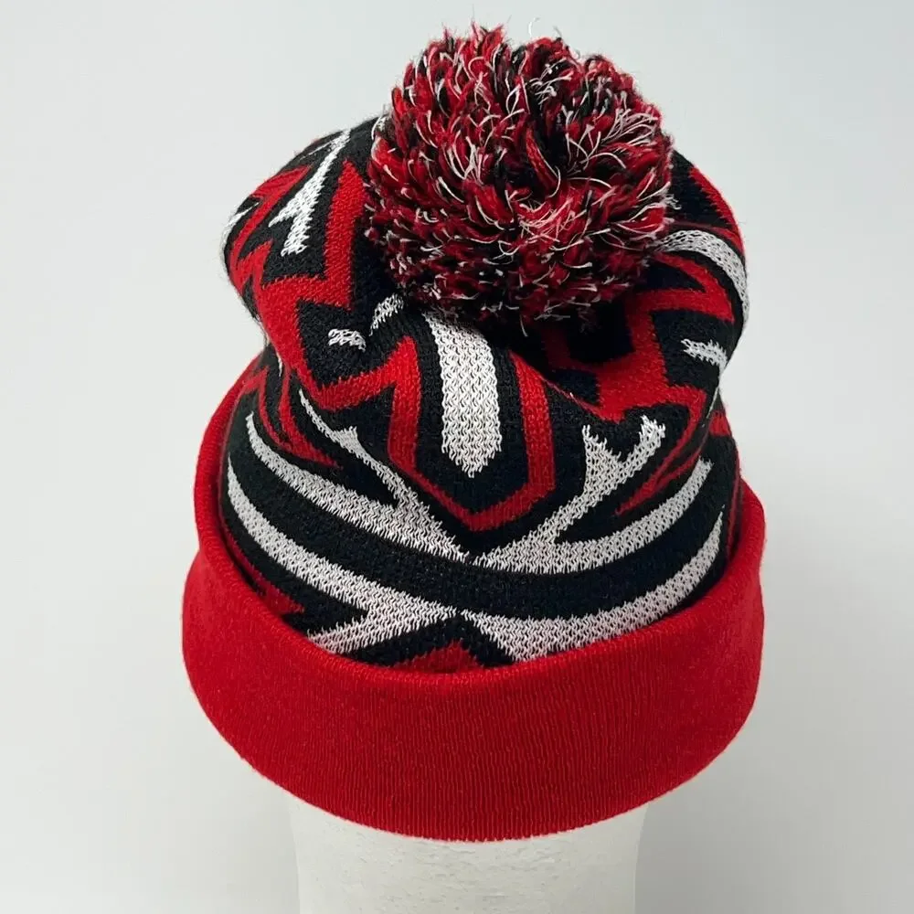 San Francisco SF 49ers Cuffed Pom Pom Beanie Toque Winter Hat NFL New Era Red